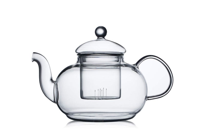 CnGlass 1200ml Glass Teapot with Removable Infuser Stovetop Safe Tea Kettle Blooming & Loose Leaf Tea Pot - Image 1
